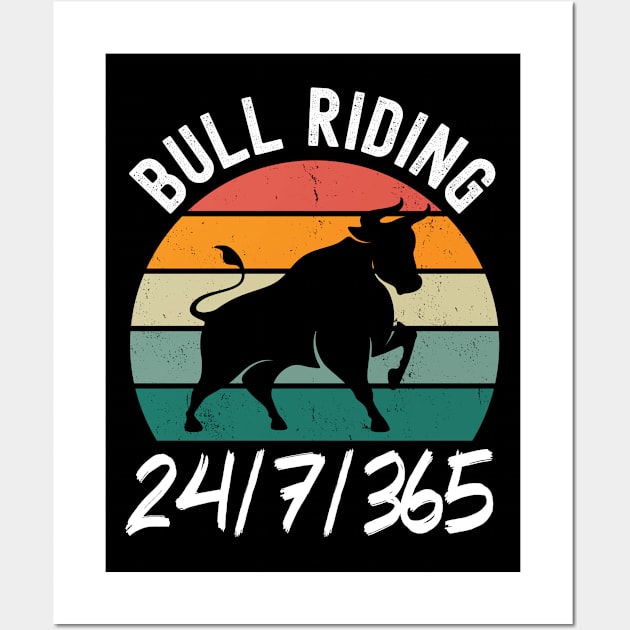 Bull Riding 24/7/365 Wall Art by footballomatic